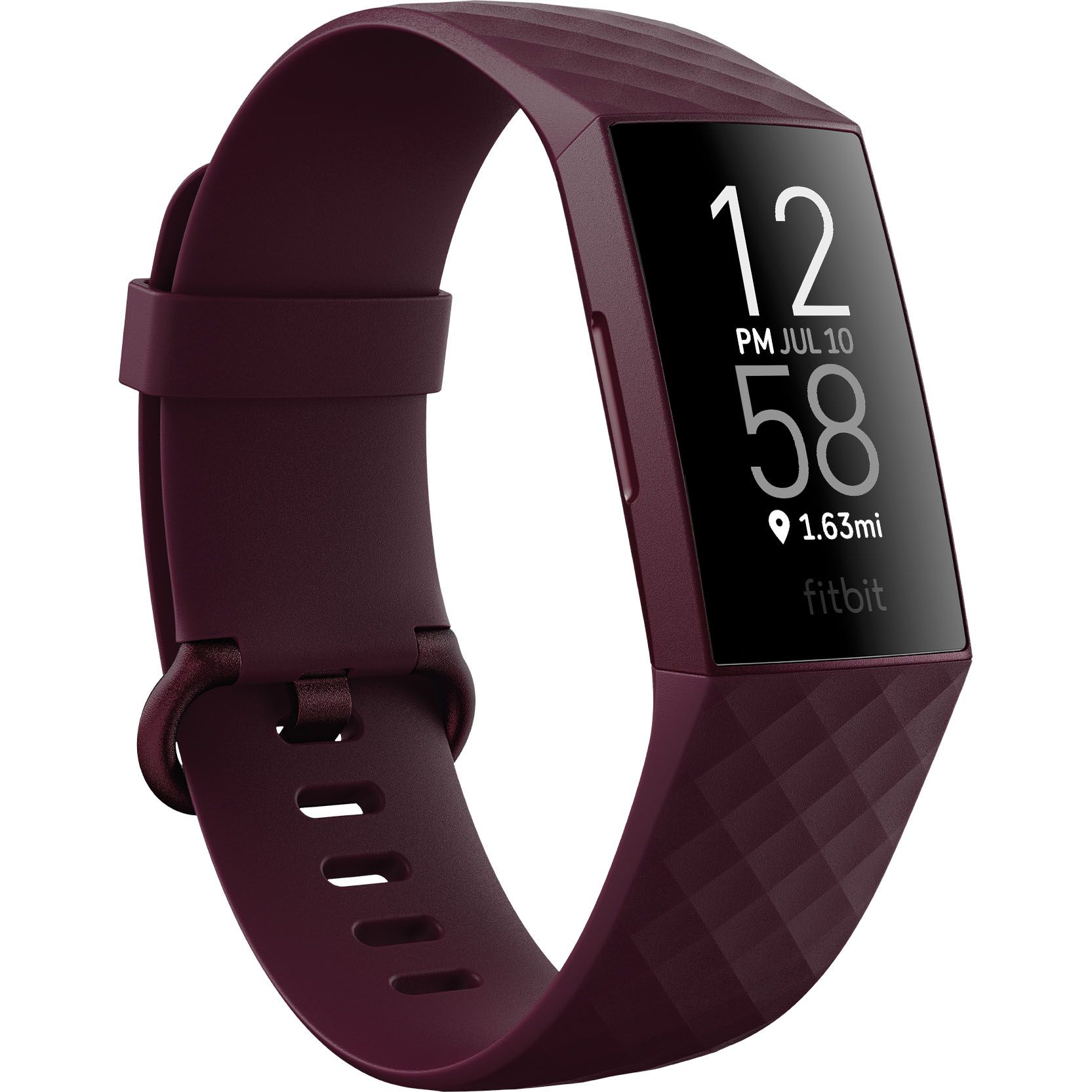 Bratara fitness Fitbit Charge 4, HR, IP67, NFC, Rosewood Aluminum Case, Rosewood Band