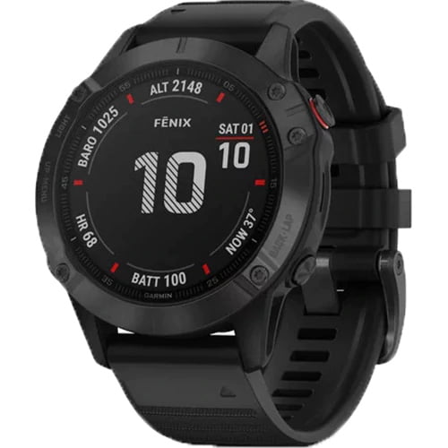 Ceas Smartwatch Garmin Fenix 6 Pro, 47 mm, HR, GPS, Black
