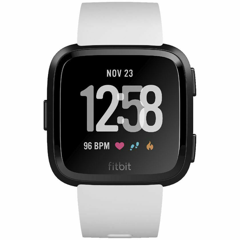 Ceas Smartwatch Fitbit Versa Exclusive Edition, HR, Silicon, White/ Black Aluminium