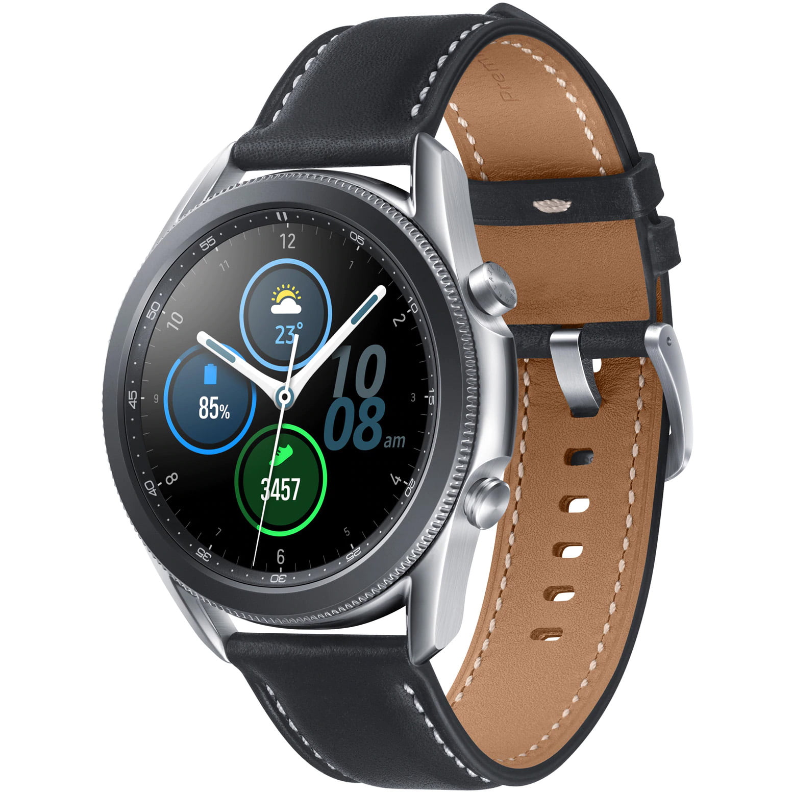 Ceas Smartwatch Samsung Galaxy Watch3, R845, 45mm, 4G, Stainless Steel, Mystic Silver