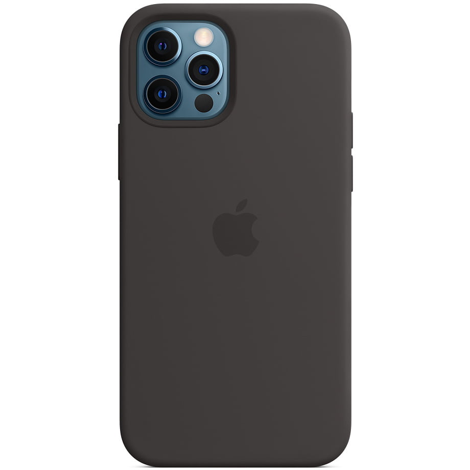 Husa silicon originala pentru Apple iPhone 12/ 12 Pro, MHL73ZM/A, MagSafe, Black