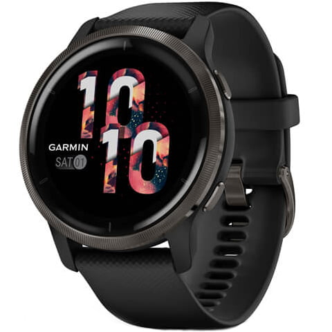 Ceas Smartwatch Garmin Venu 2, 45mm, GPS, HR, Slate Stainless Steel Bezel/Black Case