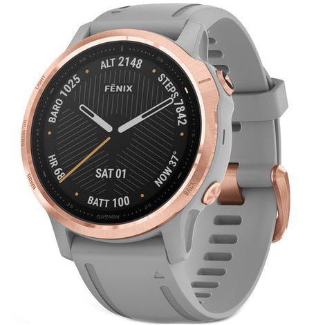 Ceas Smartwatch Garmin Fenix 6S Sapphire, 010-02159, 42 mm, HR, GPS, Rose Gold/Grey