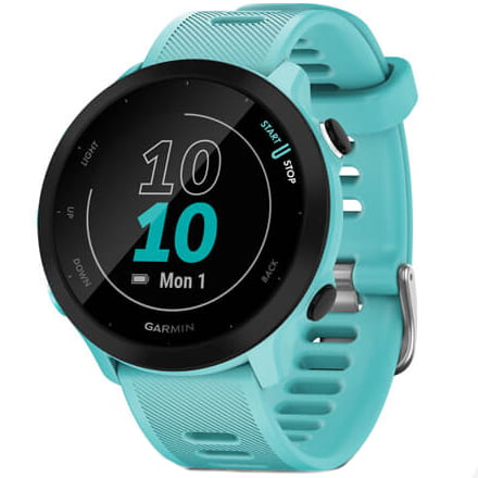 Ceas Smartwatch Garmin Forerunner 55, 010-02562, 42 mm, HR, GPS, Aqua