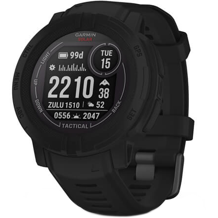 Ceas Smartwatch Garmin Instinct 2 Solar Tactical Edition, 45 mm, HR, GPS, Black