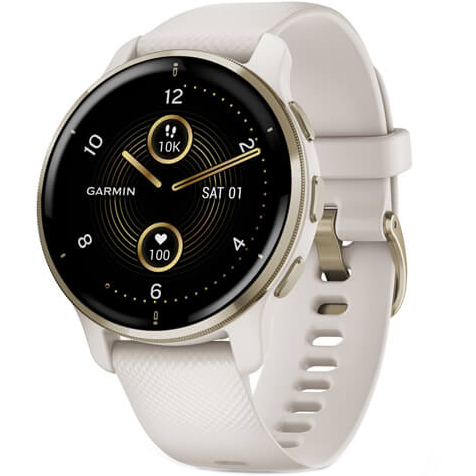 Ceas Smartwatch Garmin Venu 2 Plus, 43mm, GPS, HR, Ivory/Cream