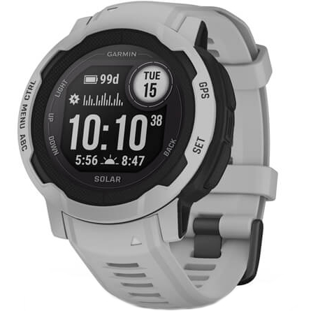 Ceas Smartwatch Garmin Instinct 2 Solar, 45 mm, HR, GPS, Mist Grey