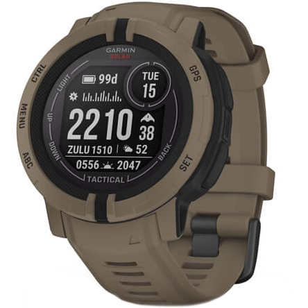 Ceas Smartwatch Garmin Instinct 2 Solar Tactical Edition, 45 mm, HR, GPS, Coyote Tan